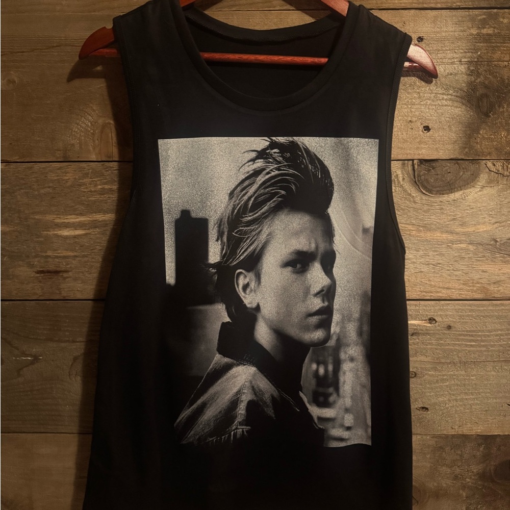 Black Graphic Tank Top